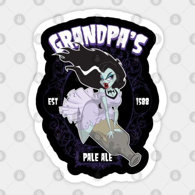 Grandpa's Pale Ale Sticker by NSaabye